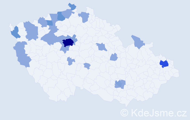 Jméno: 'Thi Thom', počet výskytů 49 v celé ČR