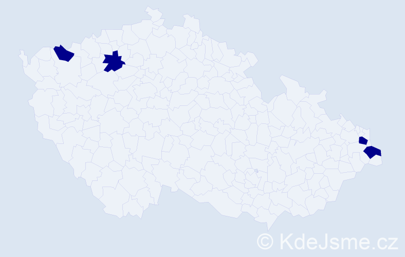 Jméno: 'Tiara', počet výskytů 4 v celé ČR