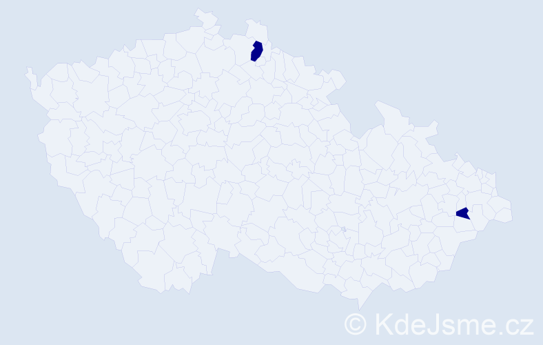Jméno: 'Scholastika', počet výskytů 2 v celé ČR