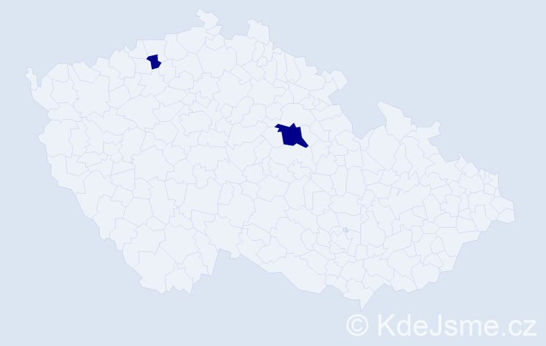 Jméno: 'Rudolf Samuel', počet výskytů 2 v celé ČR