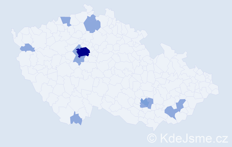 Jméno: 'Nedžad', počet výskytů 18 v celé ČR