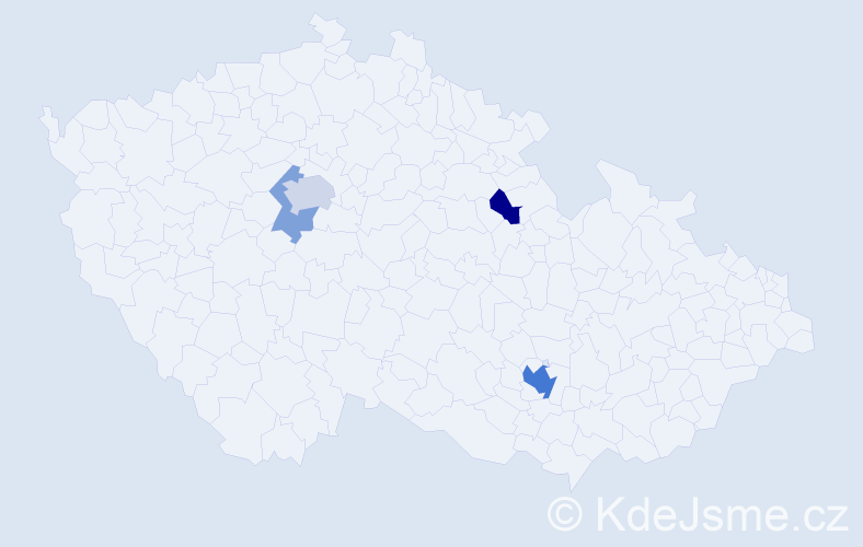Jméno: 'Nur', počet výskytů 9 v celé ČR