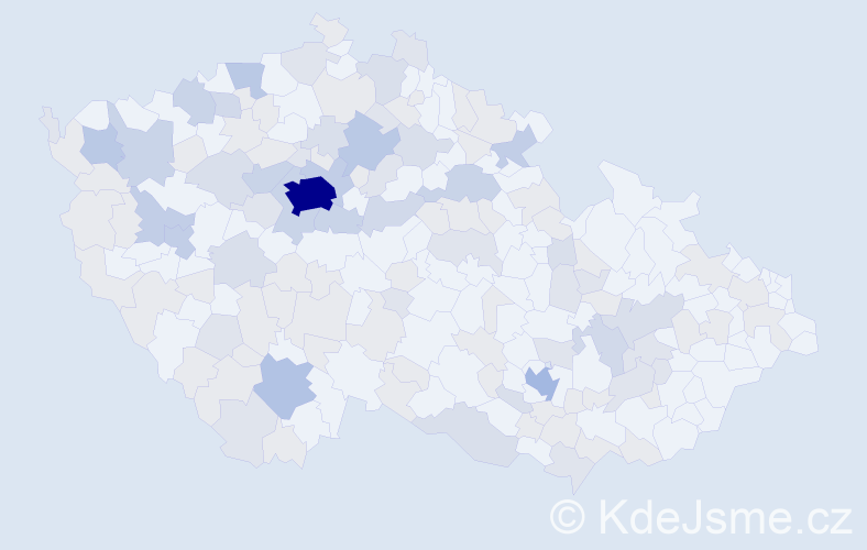 Jméno: 'Oksana', počet výskytů 290 v celé ČR