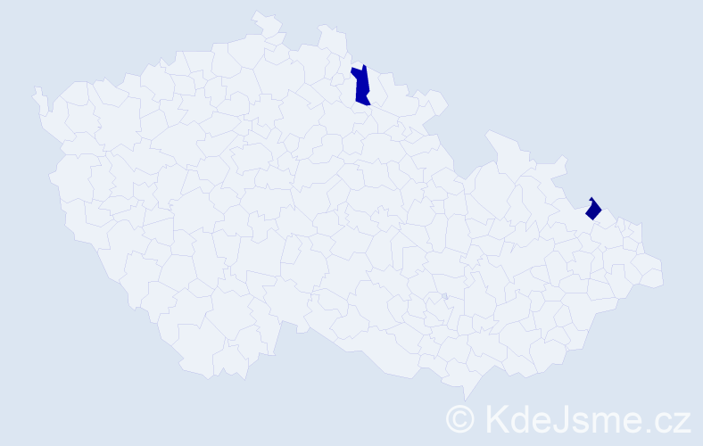 Jméno: 'Floortje', počet výskytů 2 v celé ČR