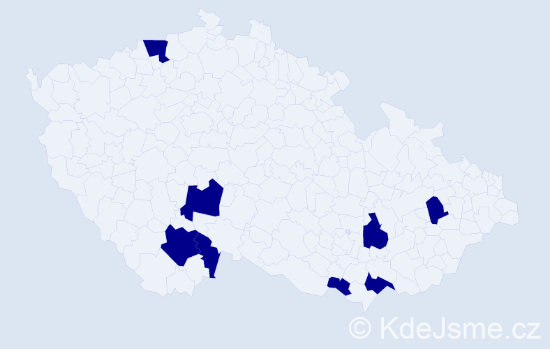Jméno: 'Šimon Antonín', počet výskytů 8 v celé ČR