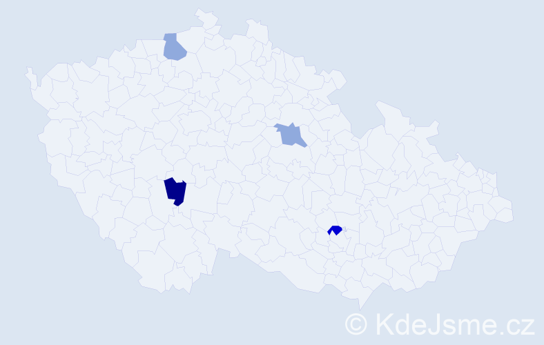 Jméno: 'Filip-Daniel', počet výskytů 4 v celé ČR