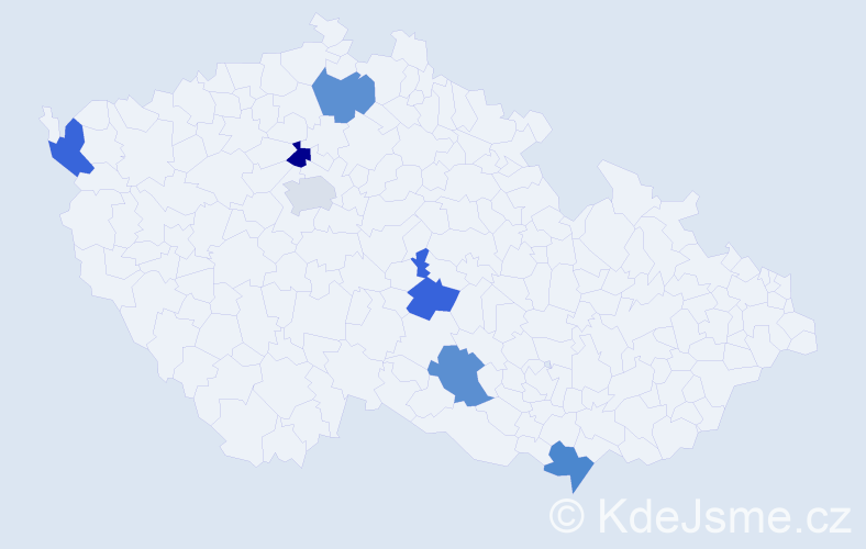 Jméno: 'Chinguun', počet výskytů 7 v celé ČR