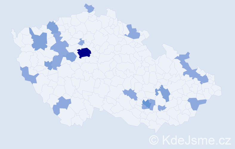 Jméno: 'Marietta', počet výskytů 36 v celé ČR