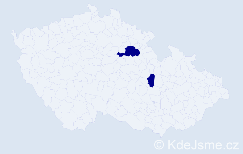 Jméno: 'Klára Noemi', počet výskytů 2 v celé ČR