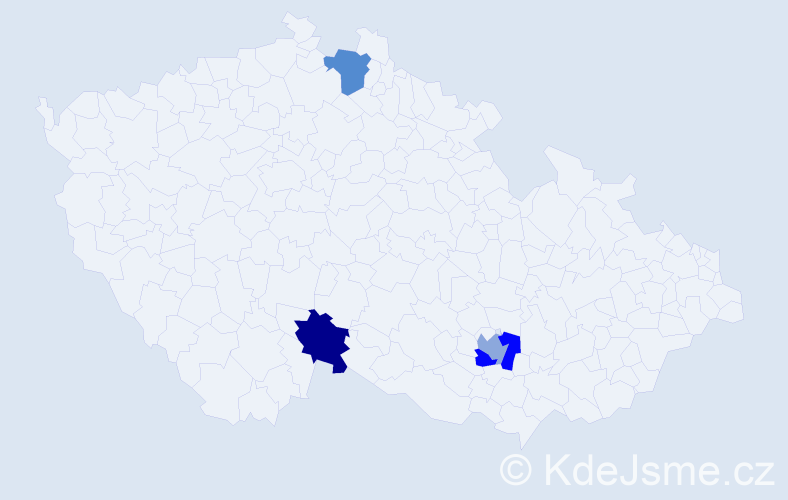 Jméno: 'Arbi', počet výskytů 4 v celé ČR