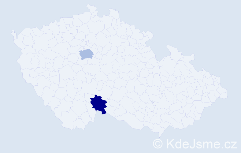 Jméno: 'Manoj', počet výskytů 3 v celé ČR