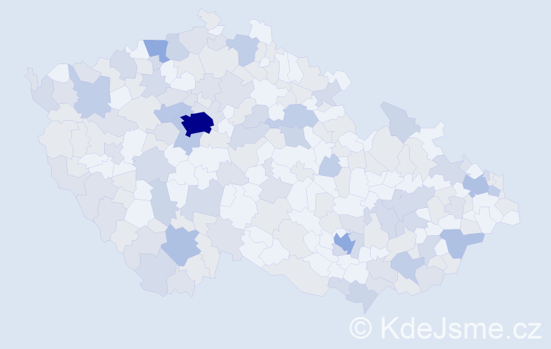 Jméno: 'Rosalie', počet výskytů 329 v celé ČR