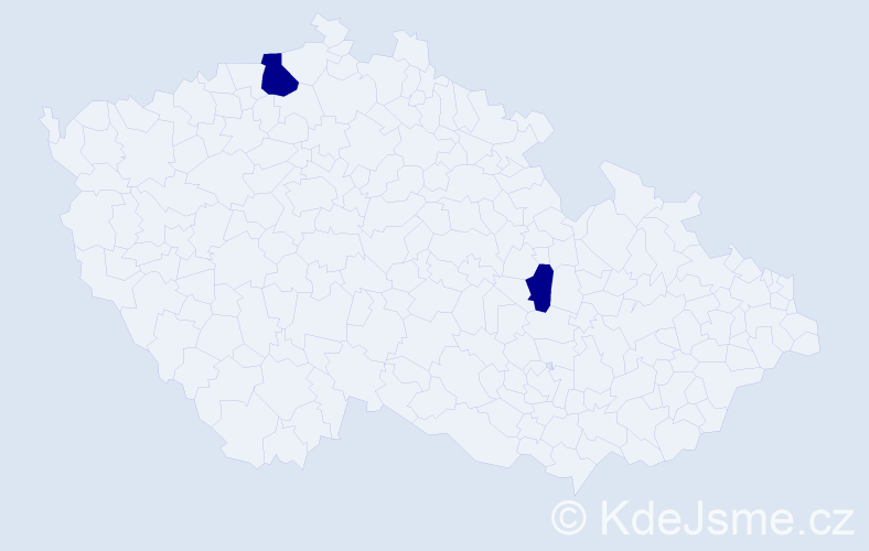 Jméno: 'Hikaru', počet výskytů 2 v celé ČR