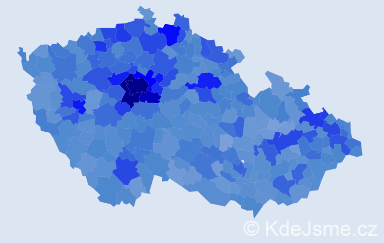 Jméno: 'Karolína', počet výskytů 30703 v celé ČR