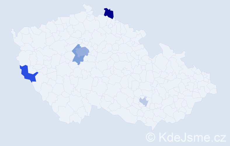 Jméno: 'Carl', počet výskytů 9 v celé ČR