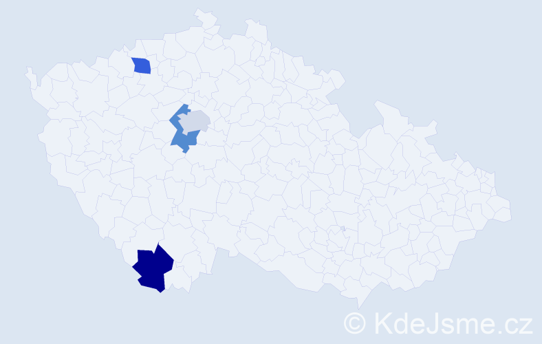 Jméno: 'Saodat', počet výskytů 4 v celé ČR