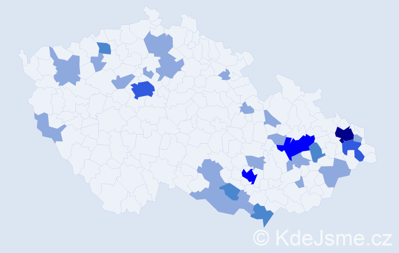 Jméno: 'Blaženka', počet výskytů 48 v celé ČR