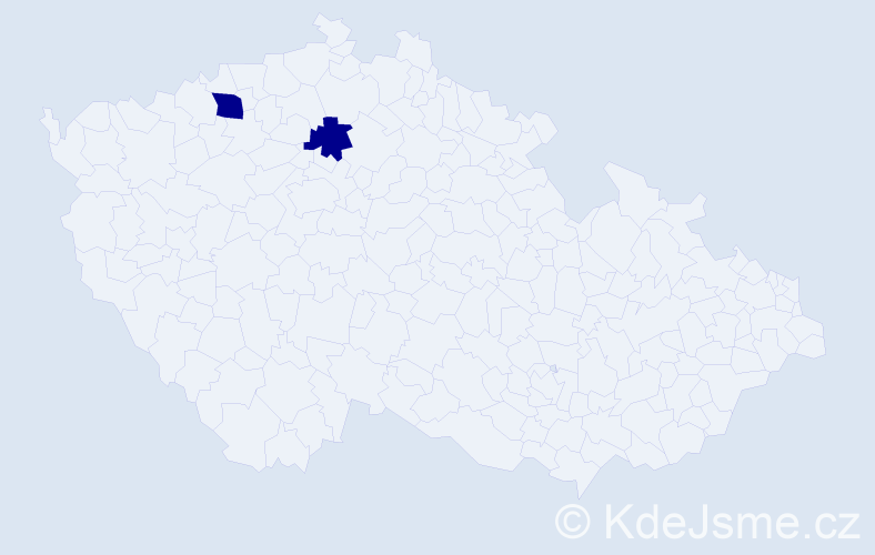 Jméno: 'Vitouš', počet výskytů 2 v celé ČR