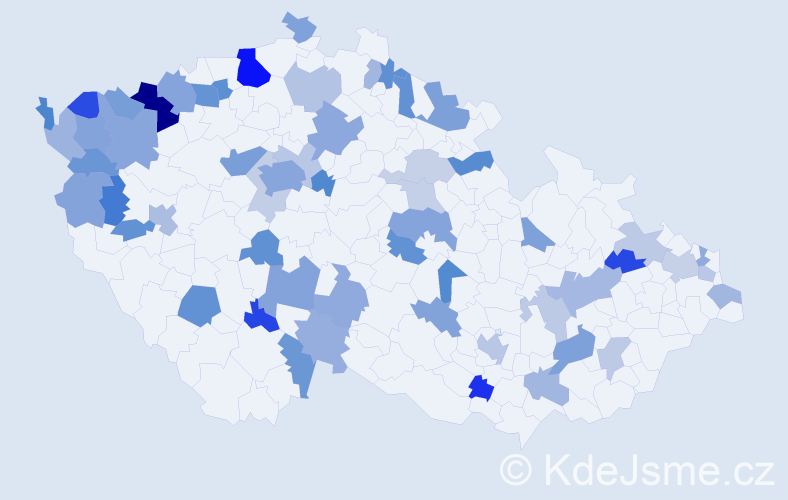 Jméno: 'Mike', počet výskytů 101 v celé ČR