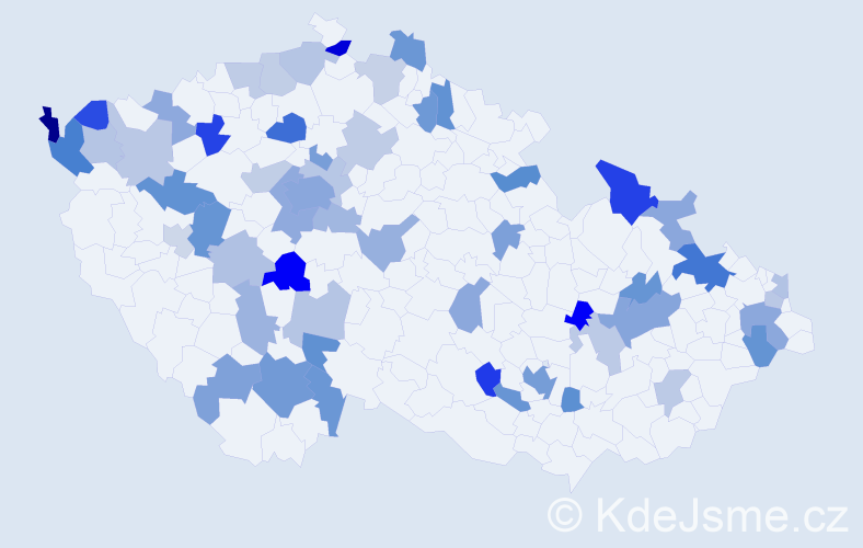 Jméno: 'Lili', počet výskytů 97 v celé ČR