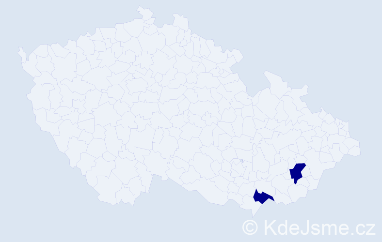 Jméno: 'Marleen', počet výskytů 2 v celé ČR