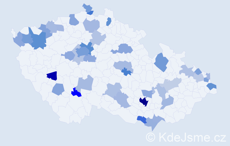 Jméno: 'Simone', počet výskytů 90 v celé ČR
