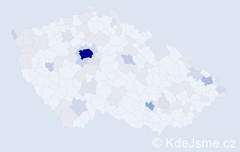 Jméno: 'Maja', počet výskytů 155 v celé ČR