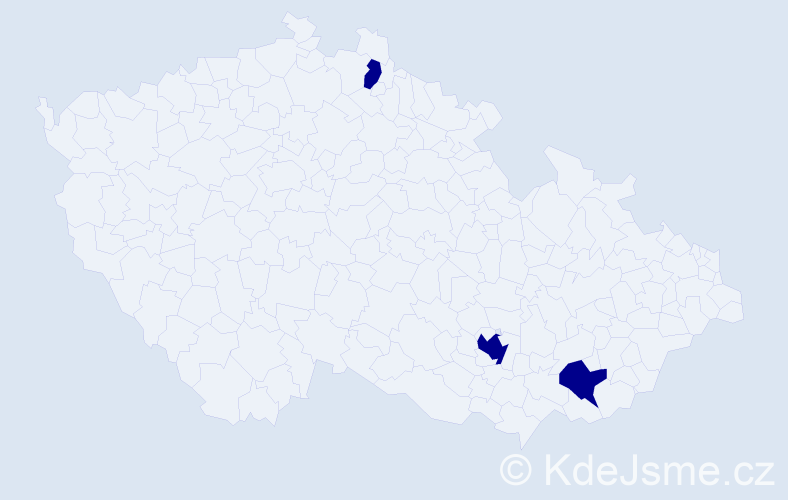 Jméno: 'Alexandra Maria', počet výskytů 3 v celé ČR