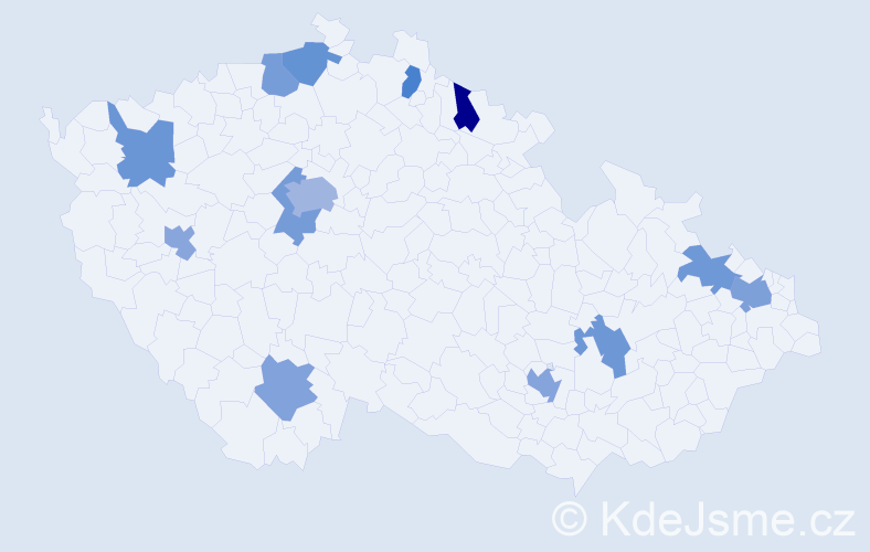Jméno: 'Naser', počet výskytů 18 v celé ČR