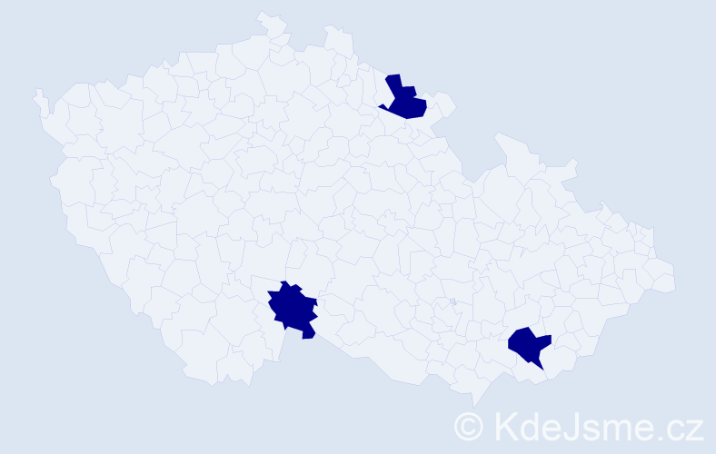 Jméno: 'Maria Danuta', počet výskytů 3 v celé ČR