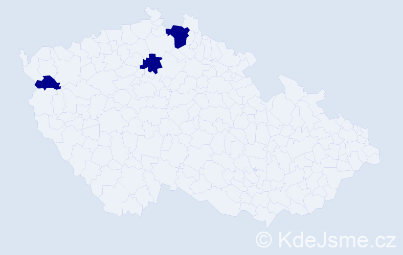 Jméno: 'Jarolim', počet výskytů 3 v celé ČR