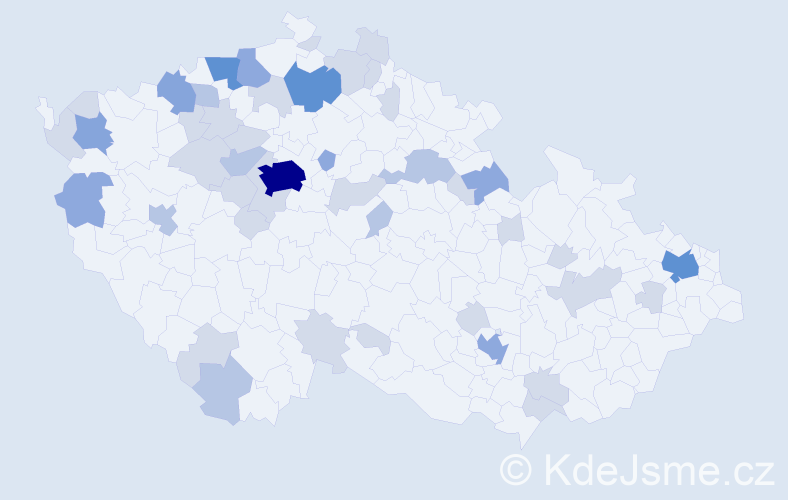 Jméno: 'Vitalij', počet výskytů 100 v celé ČR