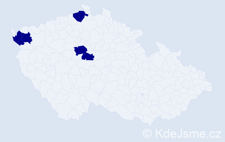 Jméno: 'Hong Van', počet výskytů 5 v celé ČR