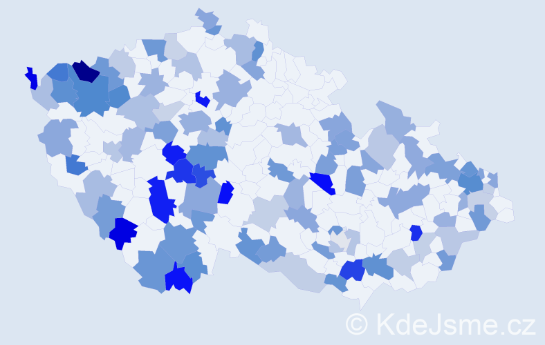 Jméno: 'Hanka', počet výskytů 164 v celé ČR