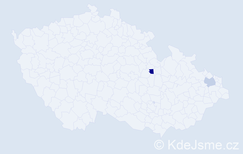 Jméno: 'Tai', počet výskytů 2 v celé ČR