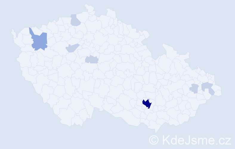 Jméno: 'Noa', počet výskytů 19 v celé ČR