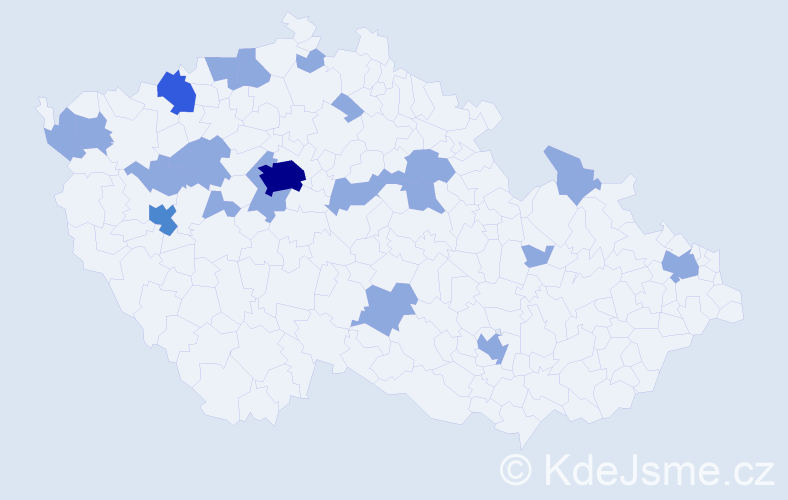 Jméno: 'Thi Lieu', počet výskytů 28 v celé ČR