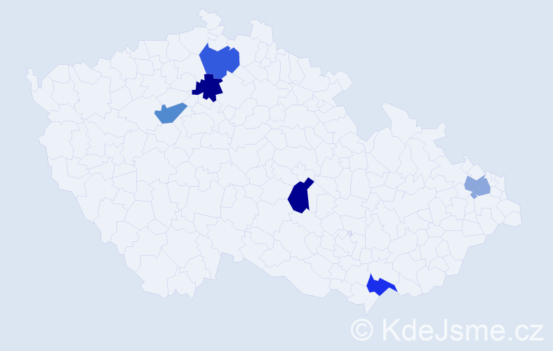 Jméno: 'Matyáš Martin', počet výskytů 6 v celé ČR