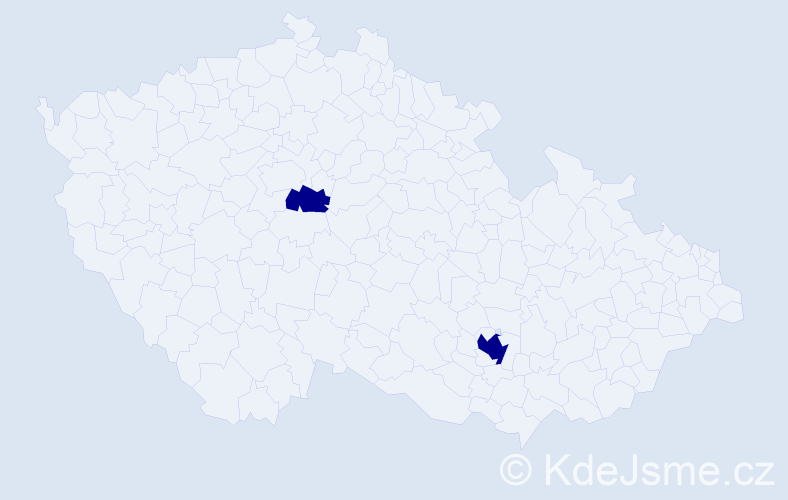 Jméno: 'Gaby', počet výskytů 2 v celé ČR