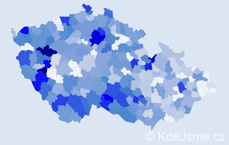 Jméno: 'Mirka', počet výskytů 975 v celé ČR