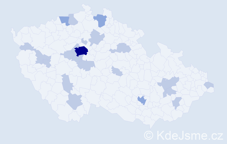 Jméno: 'Sofija', počet výskytů 33 v celé ČR