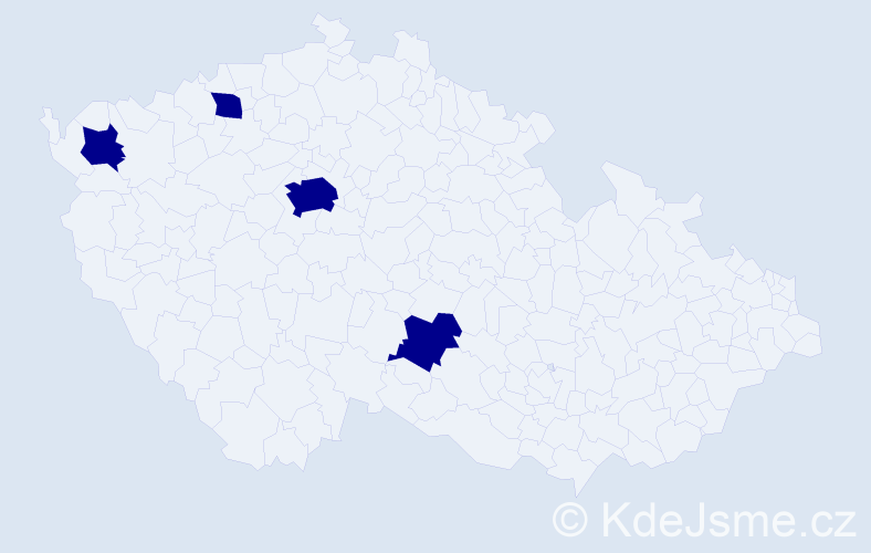 Jméno: 'Milčo', počet výskytů 4 v celé ČR