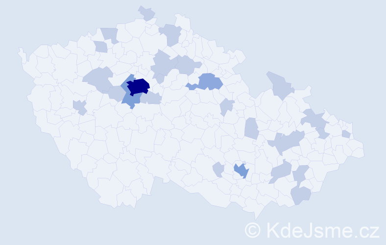 Jméno: 'Sofie Anna', počet výskytů 41 v celé ČR