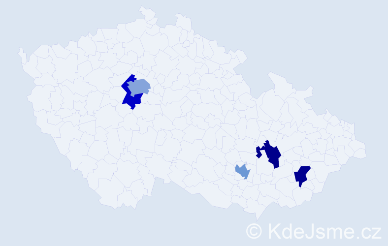 Jméno: 'Jade', počet výskytů 6 v celé ČR