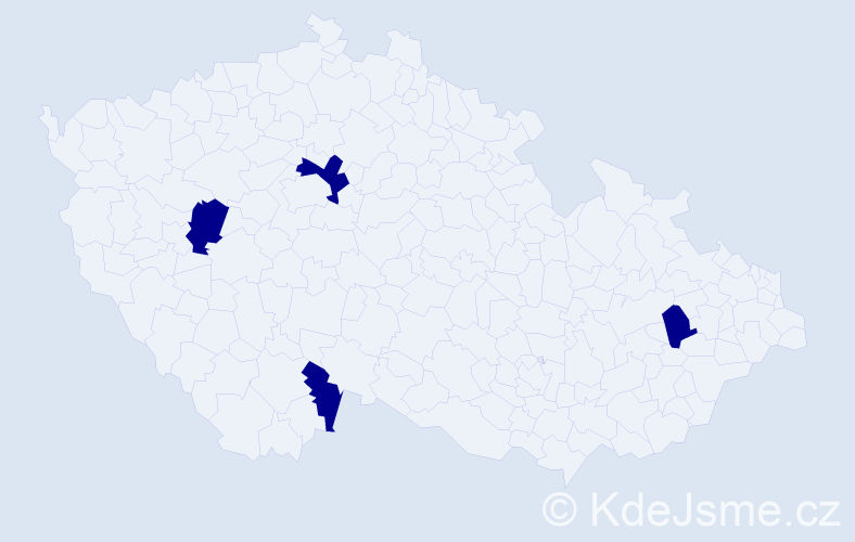 Jméno: 'Quang Canh', počet výskytů 4 v celé ČR