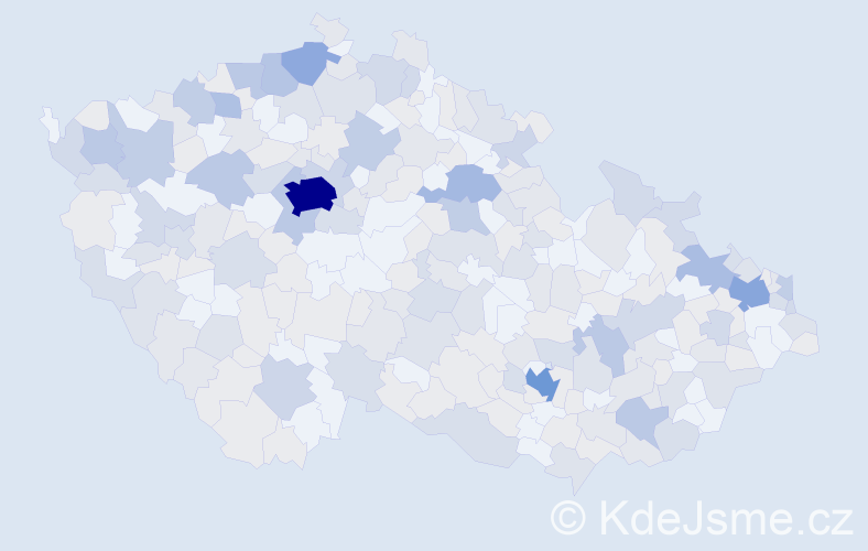Jméno: 'Nelly', počet výskytů 580 v celé ČR