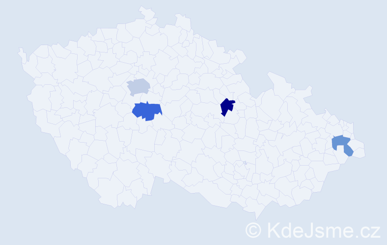 Jméno: 'Michael Thomas', počet výskytů 5 v celé ČR