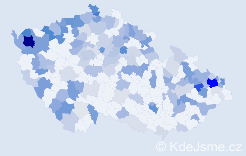 Jméno: 'Jenifer', počet výskytů 336 v celé ČR