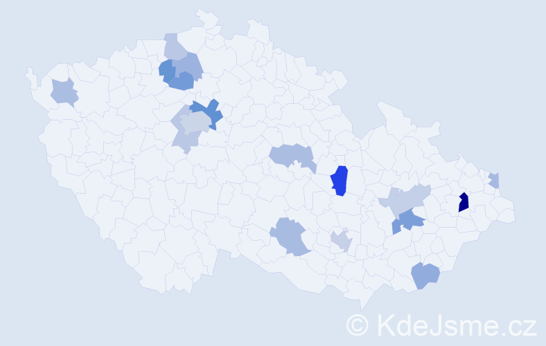 Jméno: 'József', počet výskytů 29 v celé ČR