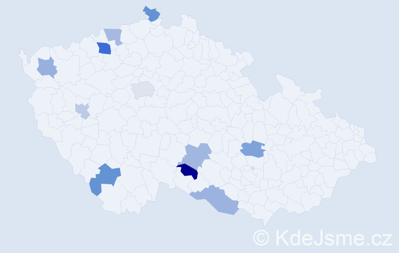 Jméno: 'Anselma', počet výskytů 14 v celé ČR